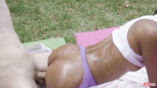 Olivia Jayy - MILF Workout Teases Pervy Neighbor