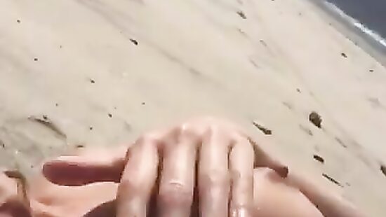 Riley on the beach